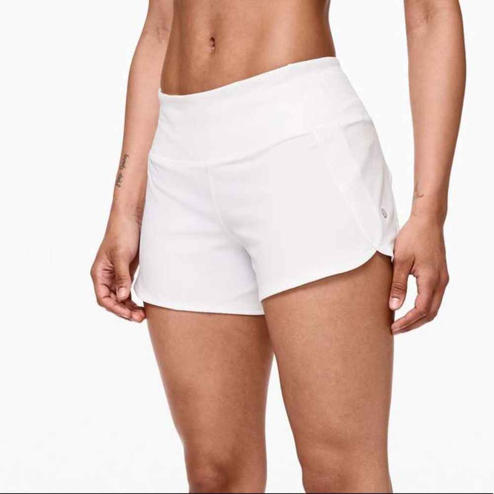 Lululemon Run Times White 4” Athletic Shorts